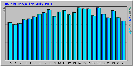 Hourly usage for July 2021