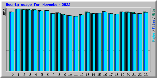 Hourly usage for November 2022