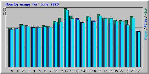 Hourly usage for June 2026