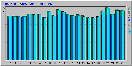 Hourly usage for July 2026